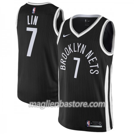 Maglia NBA Brooklyn Nets Jeremy Lin 7 Nike City Edition Swingman - Uomo